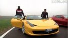 Usain Bolt se puso al volante de dos Ferrari en el Circuito de Fiorano