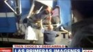 Impactantes imágenes del descarrilamiento del tren en Argentina