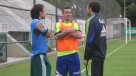 Jorge Valdivia visitó el entrenamiento de U. de Chile