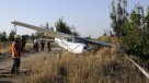 Avioneta realizó aterrizaje de emergencia en Puente Alto