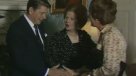 Margaret Tatcher y Ronald Reagan en Downing Street