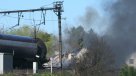 Tren con materiales químicos se incendió en Belgica