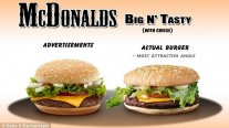 Cómo luce realmente la comida rápida comparada con la publicidad