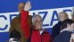 Piñera observa el partido en las tribunas de San Carlos de Apoquindo