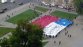 Estudiantes desplegaron bandera gigante por la educación en Paseo Bulnes