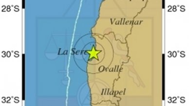 Sismo se registró en la Región de Coquimbo
