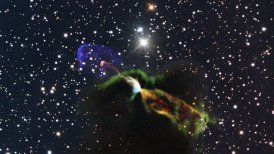 Imágenes como ésta, de una estrella recién nacida, han sido captadas desde el norte de Chile.