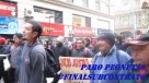 Subcontratistas de CCU marchan por el centro de Santiago