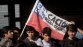 Estudiantes marchan este martes frente a La Moneda