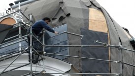 Berríos estuvo más de dos horas sobre la cúpula de la iglesia.