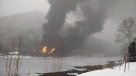 Tren con petróleo descarriló y cayó a un río en Estados Unidos
