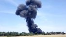 Accidente aéreo en España provocó densa columna de humo
