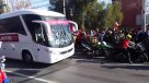 La llegada del bus de Chile al Estadio Nacional