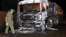Camioneros de La Araucanía amenazan con llegar a La Moneda tras nuevo ataque incendiario