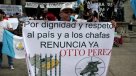 Aumentan manifestaciones para pedir la renuncia a presidente de Guatemala