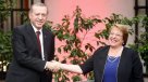 Bachelet firmó acuerdos de cooperación bilateral con el presidente de Turquía