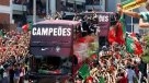 Miles de hinchas recibieron a la selección de Portugal en Lisboa