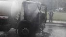 Camión que transportaba 5.000 litros de combustible se incendió en Macul