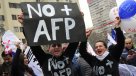 Escasa convocatoria marcó protesta contra las AFP