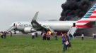 Avión se incendió en Chicago justo antes de despegar