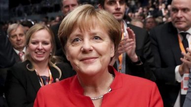 Angela Merkel fue reelecta líder de su partido con 89,5 por ciento de apoyo