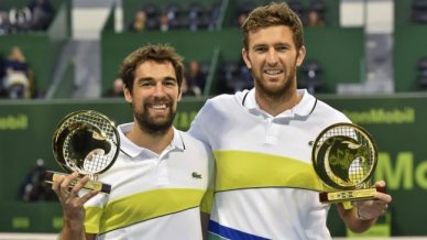 Fabrice Martin y Jeremy Chardy se adueñaron del título de dobles en Doha - Cooperativa.cl