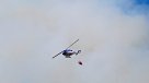 Helicóptero que combatía incendio forestal debió aterrizar de emergencia