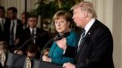 El sorprendente desaire de Donald Trump a Angela Merkel en la Casa Blanca