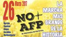 No + AFP convocó a nueva marcha nacional