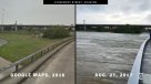 Houston, antes y después del huracán Harvey