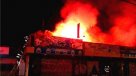 Incendio destruyó cuatro locales comerciales en Talca