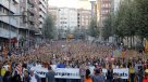 Multitudinaria protesta en Cataluña contra violencia policial