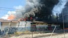 Incendio consumió bodegas de la estación de trenes de Graneros