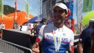 La premiación de la competencia masculina del Ironman de Pucón con Felipe Barraza en el podio
