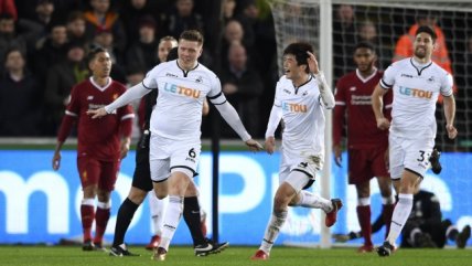 Swansea sorprendió a un Liverpool que perdió luego de tres meses