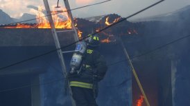 El incendio se produjo en un departamento en el sector de Playa Ancha en Valparaíso.