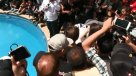 Estudiantes secundarios intentaron interrumpir piscinazo de Reyes de Viña