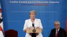 Presidenta Bachelet firmó proyecto para reemplazar al CAE