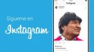 Evo Morales estrenó cuenta de Instagram