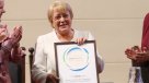 Ex Presidenta Bachelet recibió el Premio Alianza Progresista