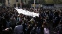 Alumnas de liceos de Santiago protestaron en las afueras del Instituto Nacional