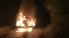 Nuevo atentado incendiario en La Araucanía dejó tres camiones quemados