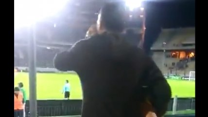 La reprobable actitud de un hincha de Peñarol que repartió insultos con un niño en brazos