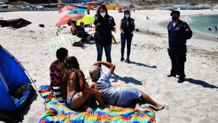   Fiscalizan en playas de Antofagasta las medidas de autocuidado para controlar la epidemia 