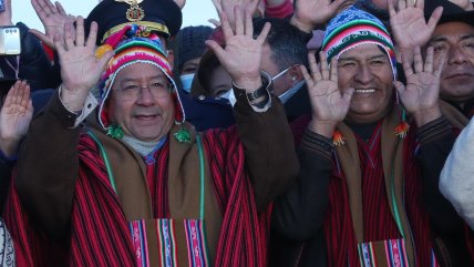   Aclamado por los presentes, Evo Morales participó en celebración del Año Nuevo Andino 