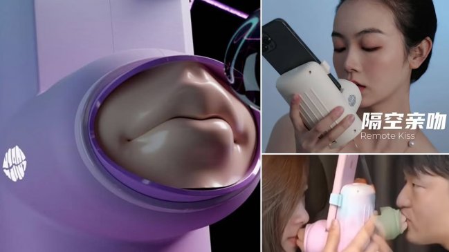   Con labios de silicona: Empresa china creó un dispositivo para besar a distancia 
