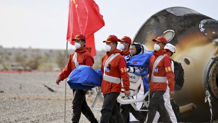   Sanos y salvos: El regreso de los tres astronautas chinos 