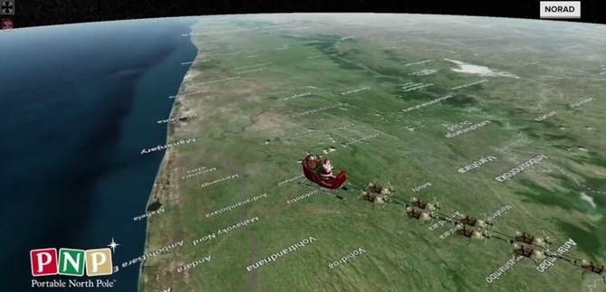 Conoce dónde viene el Viejito Pascuero en Norad Tracks Santa