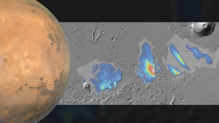   Descubren reservas de agua congelada suficientes para inundar Marte 