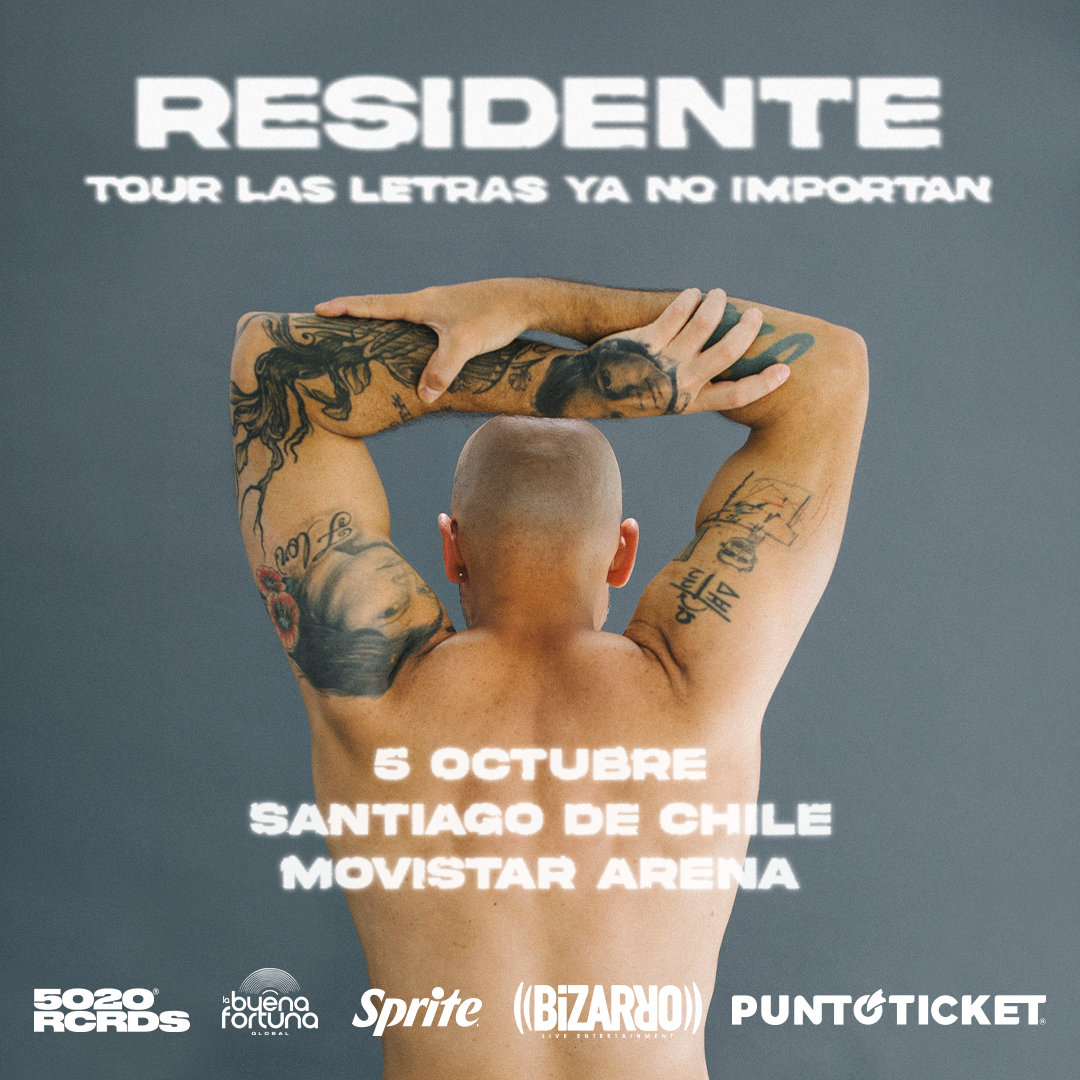 el poster del concierto de residente en chile este 2024